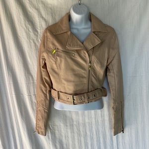 NWT Rose NY&C faux leather bomber jacket coat